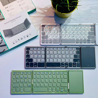 Keyboard Lipat Nirkabel Portabel Mini BT Keyboard Ultra Tipis untuk Tablet dan Ponsel