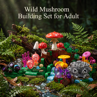 JMBricklayer Ensemble de blocs de construction champignon 12 en 1, 982 pièces, paysage forestier, briques MOC, ensemble de blocs à assembler soi-même, vente en gros, jouet