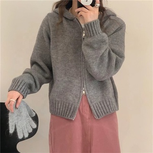 Maglione Cis <span class=keywords><strong>donna</strong></span> autunno e inverno maglione <span class=keywords><strong>con</strong></span> cappuccio di alta qualità cappotto tinta unita <span class=keywords><strong>Cardigan</strong></span> <span class=keywords><strong>Cardigan</strong></span> da <span class=keywords><strong>donna</strong></span> - Product Image 5