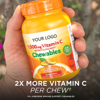 Comprimé de vitamine C puissant et à croquer, enrichi en flavonoïdes pour le système immunitaire