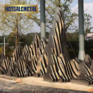 Sculptures d'animaux en acier inoxydable métal grandeur nature abstraite moderne de haute qualité personnalisée décoration de jardin public écologique pour - Product Image 5
