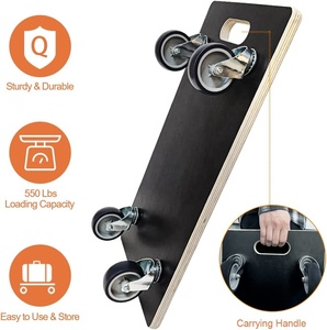 551lbs Square Wooden Mover <span class=keywords><strong>Dolly</strong></span> 250kg Plate <span class=keywords><strong>Dolly</strong></span> para mover muebles 250kg Rodillo de madera contrachapada <span class=keywords><strong>Dolly</strong></span> Personalizable Soporte OEM - Product Image 6