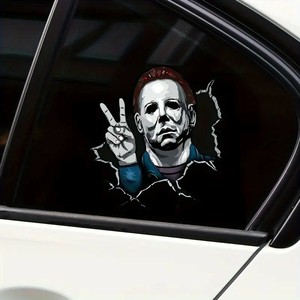 Stiker Mobil 3D Lucu Stiker Mengintip untuk Jendela Mobil Bumper untuk Kendaraan Laptop Dinding Stiker Retak Dekorasi Mobil Halloween - Product Image 3