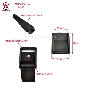Fibbia a camma in plastica ecologica per moda, regolabile multi-misura, a sgancio rapido, per cinture e borse in nylon - Product Image 3