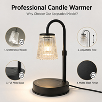 Nouvelle Lampe de Table à Bougie Fondante Aromathérapie, Design Minimaliste Moderne, en PC et Métal, Télescopique et Réglable, avec Éclairage Ambiant – Idéale pour les Fêtes