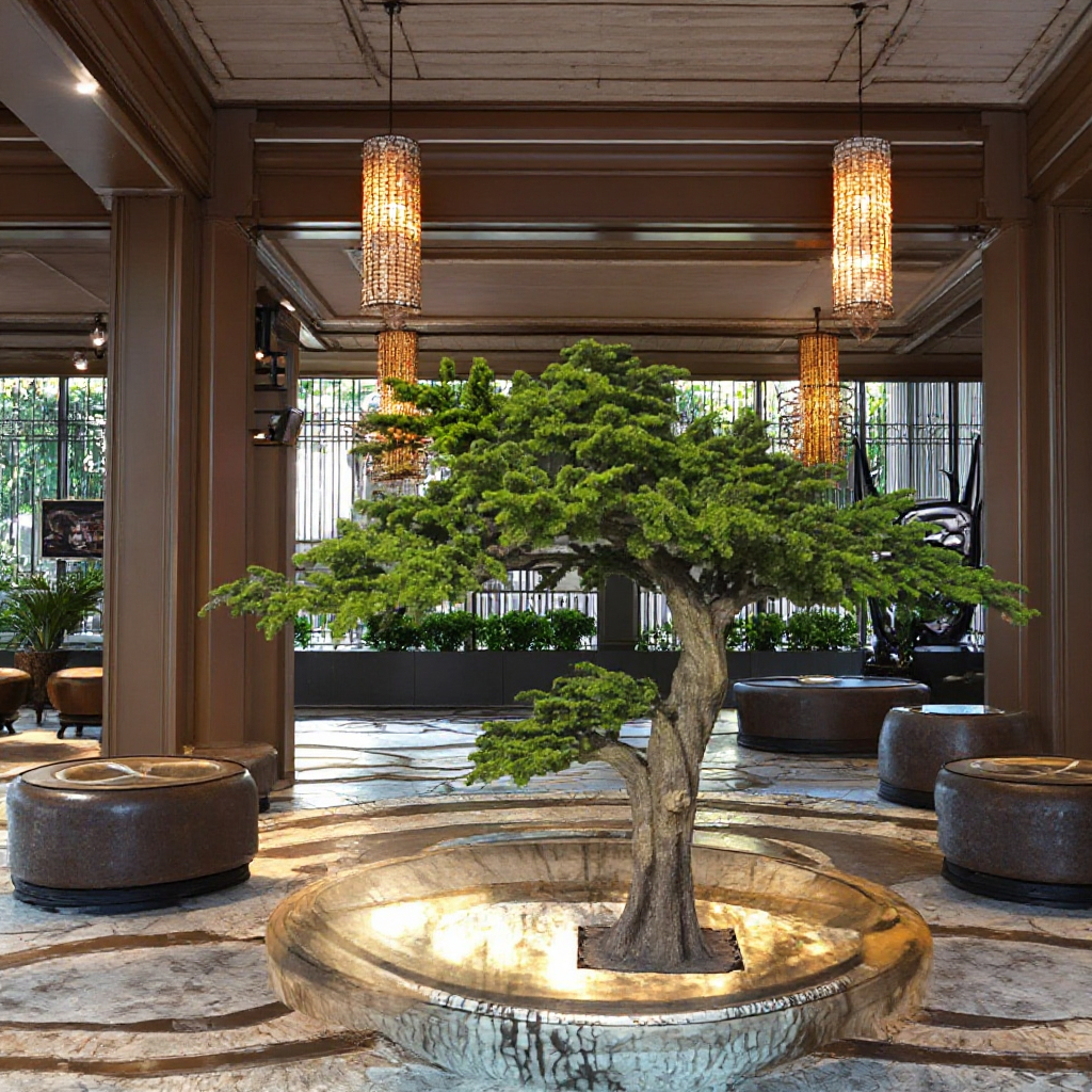 Luxury Eco-Friendly Large 3m Height Fiberglass Artificial Bonsai