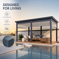 Pergola motorisée intelligente en aluminium, auvent extérieur pour l'extension de votre espace extérieur existant