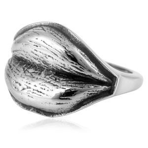 yunnique Unisex <b>Titanium</b> Steel <b>Ring</b> Silver Geometric Design Punk Style Fashion Jewelry Gift - Product Image 1