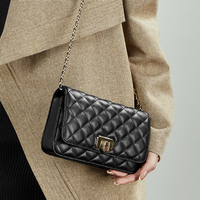Fábrica OEM de Guangzhou Personalizado Mayorista Lujo Diseñador Diamante Cuero Genuino Mujer Bolsos Bandolera de Hombro
