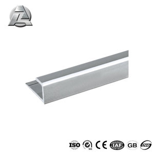 Kustom 2 inci ukuran perak warna permukaan cermin aluminium j channel profil - Product Image 6