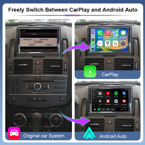 <span class=keywords><strong>Adaptateur</strong></span> sans fil CarPlay Android Auto Mercedes Benz Classe C W204 2007-2010 Mise à niveau de la radio Contrôle vocal Prise en charge du stationnement dynamique - Product Image 2