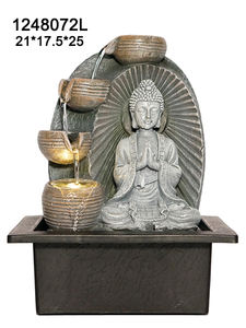 Résine Intérieur Table Fengshui Petit Bouddha <span class=keywords><strong>Zen</strong></span> Cascade Fontaines D'eau - Product Image 6