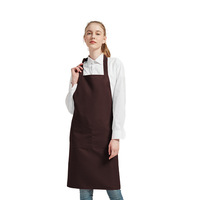 Tablier de chef réglable imperméable à l'huile pour la cuisine Logo OEM personnalisé Restaurant Serveur Serveuse Tabliers vierges unis