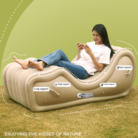 Sofá Cama Inflable de PVC, Simple, Económico, Plegable y de Diseño Moderno, para Uso en Habitaciones de Hotel y Salas de Estar