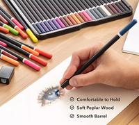 Bview Art Qualité Manche En Bois Doux Noyau Conduit 72 Prime Art Crayons de couleur Ensemble
