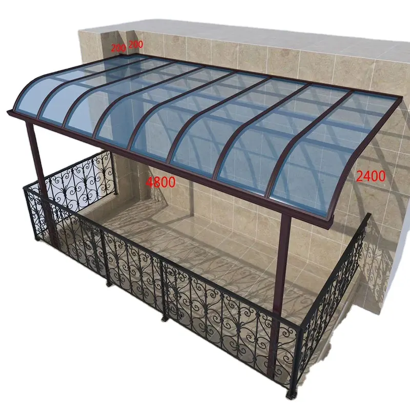 Aluminium Frame Terras Met Polycarbonaat Board Dak