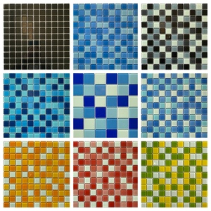 Piastrelle per pavimenti a <span class=keywords><strong>mosaico</strong></span> in vetro cristallo blu per bagno e soggiorno per piscina <span class=keywords><strong>mosaico</strong></span> in <span class=keywords><strong>pietra</strong></span> di marmo in ceramica - Product Image 1