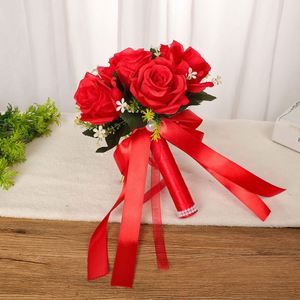 Bouquet de mariée simulé en champagne et orange pour extérieur - Product Image 3