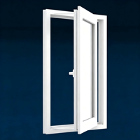 Fenêtre à battant extérieur en alliage d'aluminium finition noire avec option de vitrage personnalisé pour la rénovation extérieure de maisons modernes