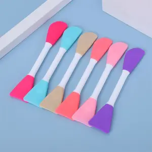 15cm TPR Plastic skin care beauty makeup brush DIY facial mask stick double head silicone nose brush