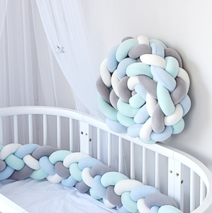 NZMAN 39" 79" 118" 138" 158" Pare-chocs <span class=keywords><strong>de</strong></span> <span class=keywords><strong>lit</strong></span> tressé en peluche pour bébé, coussin <span class=keywords><strong>de</strong></span> protection pour berceau et <span class=keywords><strong>lit</strong></span> <span class=keywords><strong>de</strong></span> bébé, doux - Product Image 1