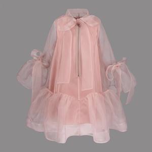 <span class=keywords><strong>Vestito</strong></span> da <span class=keywords><strong>bambina</strong></span> in Tulle per bambini a <span class=keywords><strong>manica</strong></span> <span class=keywords><strong>lunga</strong></span> abito da ballo di Chiffon per compleanno ballo estivo da <span class=keywords><strong>bambina</strong></span> <span class=keywords><strong>vestito</strong></span> da ballo decorato con fiocco - Product Image 2