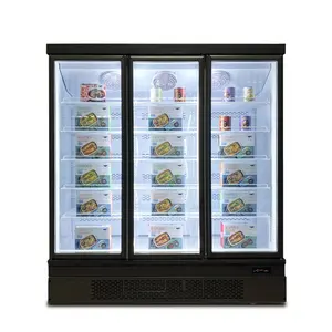商店超市的单门或多门商品冷冻食品展示冰柜