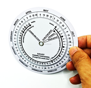 <span class=keywords><strong>Calculadora</strong></span> de Rueda Obstétrica de Plástico Personalizable, Tabla de <span class=keywords><strong>Fecha</strong></span> de Nacimiento y Gestación, Disco de Embarazo para Uso Hospitalario/Clínico 14x14cm - Product Image 1