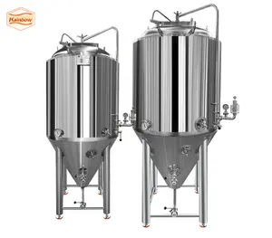 Fermentatore per birra in acciaio inossidabile 200L 500L 1000L 2000L serbatoio di fermentazione birra attrezzatura per birra Jinan attrezzatura per birra arcobaleno