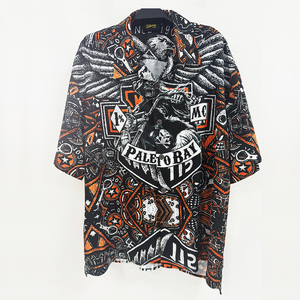 Chemises décontractées à manches courtes pour hommes, imprimées en 3D, motif léopard, style motard, à col simple, pour le printemps et l'été, vente en gros - Product Image 3