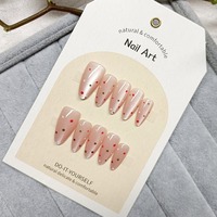 10 Tailles d'ongles à presser artisanaux en amande, élégants à pois, effet œil de chat lumineux, détachables