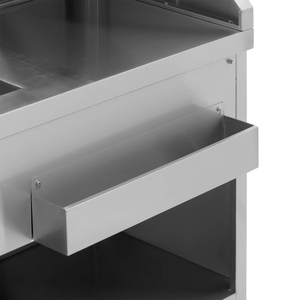Heavy Duty Stainless Steel Mobile <b>Bar</b> Station, Portable Catering <b>Bar</b> Cart with Sink & Storage for Restaurant Outdoor Event - Product Image 4