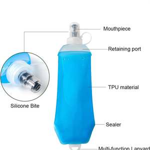 Bouteille d'eau pour sports d'extérieur avec logo personnalisé, portable, écologique, en plastique souple, design moderne, conservation de la chaleur 6-12 heures pour l'équitation - Product Image 4