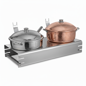 Decoración de mesa, calentador de alimentos, decoración de exhibición, contenedor de alimentos, estufa doble multiusos, plato de frotamiento para catering de bodas - Product Image 1