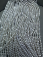 Perle d'eau douce naturelle blanche de qualité supérieure AAA 7-8 mm, lustre élevé, sans défaut, forme ronde, DIY