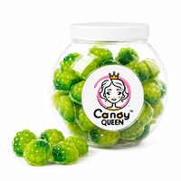 Vente en gros OEM, étiquettes privées personnalisées, assortiment de bonbons gélifiés fourrés à la confiture de fruits, formes pastèque, fraise, œil et canard