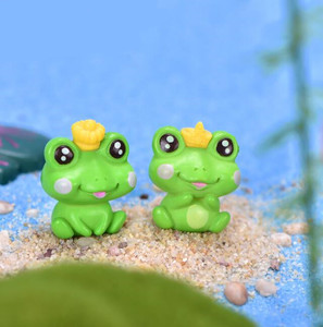 Vente en gros Résine Miniature Artisanat 3D <span class=keywords><strong>Grenouille</strong></span> Résine Artisanat Animaux Mini Figuras Charmes Ornements En Promotion - Product Image 2