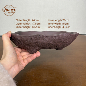 <span class=keywords><strong>Pot</strong></span> à Bonsaï Écologique <span class=keywords><strong>en</strong></span> Argile Violette de Yixing, Capacité 0,5L, Non Revêtu, Design Rustique Irrégulier Élégant pour Usage Intérieur/Extérieur - Product Image 2