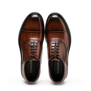 Fall New Style Top-Grain Cowhide Men's Business & Formal <b>Shoes</b> Wedding Dress <b>Shoes</b> <b>Height</b> <b>Increasing</b> Waterproof & Breathable - Product Image 1