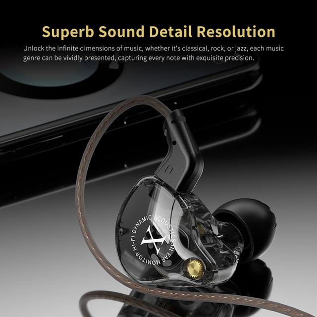 GK G4 High-Grade Professional Earbuds OFC Parallel Cable High-Sensitivity Driver HiFi In-Ear Earphones OEM ODM Wholesale
