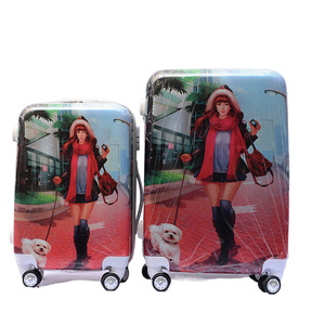 Ensemble de bagages à motif papillon, valise trolley légère de 20 et 24 pouces avec 4 roues pour les voyages, pour femmes et étudiantes, bagage à main - Product Image 3