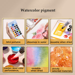 Offre Spéciale Rubens – Kit d'Art Portable de Haute Qualité avec Mini Panneaux Acryliques et Peintures Aquarelles Solides 12/24 Couleurs - Product Image 3