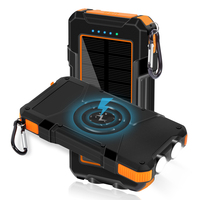 2025 Tendance Banque d'alimentation solaire sans fil 20000 Mah Produits Offres Spéciales Chargeur USB Batterie Banque d'alimentation étanche avec panneaux solaires