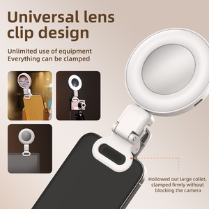 D01Fill luce specchio per selfie Mini tascabile pieghevole beauty Web meeting card fotocamera Multi-scena fill luce flip specchio per selfie - Product Image 5