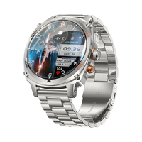 2025 Herren-Smartwatch KM200 mit 1,75 Zoll Großem Bildschirm, 800mAh Akku, IP68 Wasserdicht, Sport- und Outdoor-Smartwatch