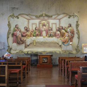 הסעודה האחרונה פסל שרף המולד המולד המולד hengsheng HS217520-8 עבור עיצוב חג המולד קיר אחסון שולחן מתנה - Product Image 3