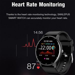 Montre connectée unisexe ZL02CPro pour hommes et femmes, Android, bracelet en silicone, appels Bluetooth, écran 1,28 pouces, reconnaissance vocale IA, étanche IP67, montre de sport - Product Image 3