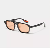Nouvelles lunettes de soleil de mode unisexes rétro carrées à double pont modèle TFB Ba0097, protection UV400, monture intégrale pour usage extérieur