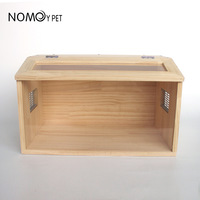 NOMO Boîte d'élevage pour reptiles en bois massif, enclos en bois pour reptiles, pour hamster, poussin