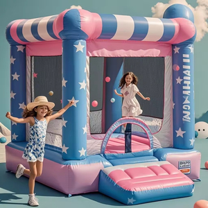 Parc à thème gonflable commercial personnalisé pour fêtes, avec trampolines et jeux gonflables pour divertissement familial en gros - Product Image 6